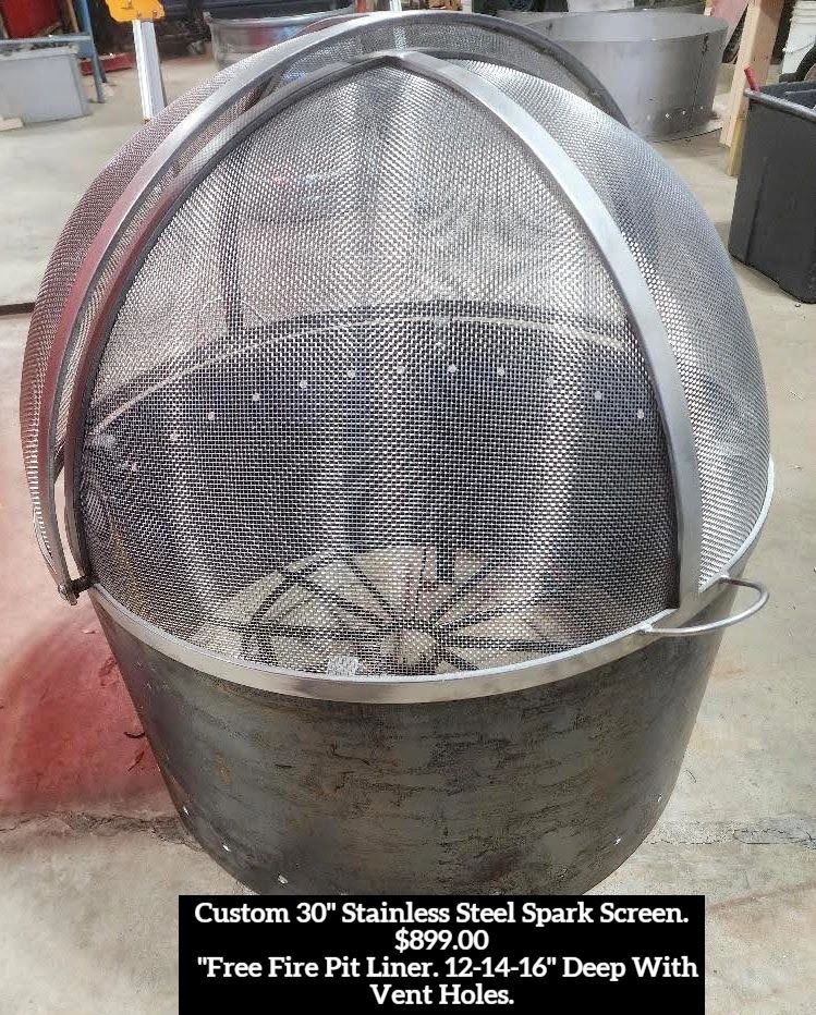 Higley Welding Stainless Steel Fire Pit, Metal Fire Pit Cover